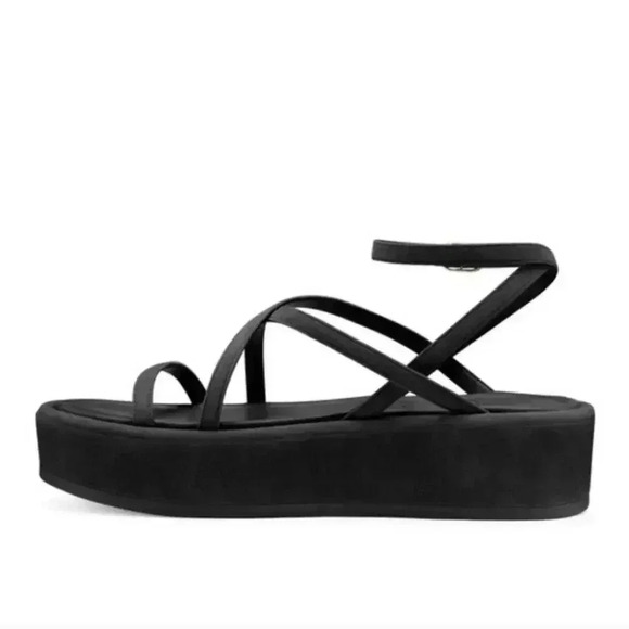 Stuart Weitzman Sweden Black Plataform Size 5B - Picture 4 of 15